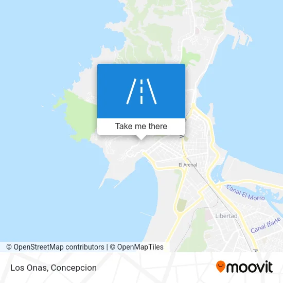 Los Onas map