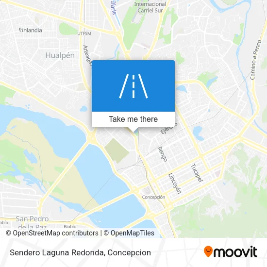 Sendero Laguna Redonda map