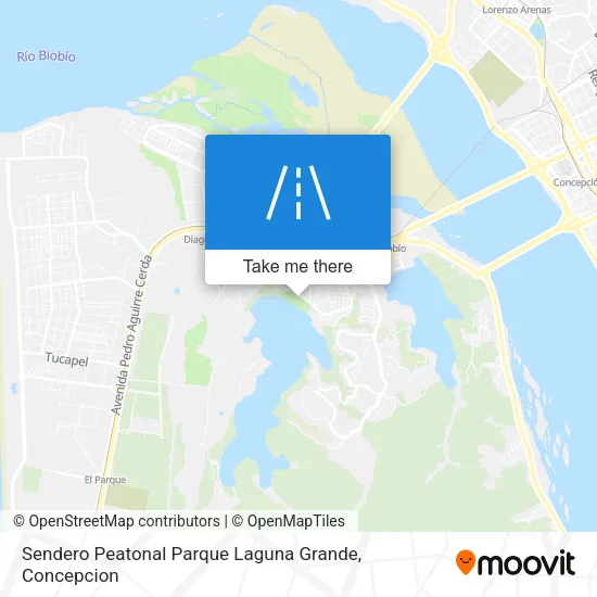 Mapa de Sendero Peatonal Parque Laguna Grande
