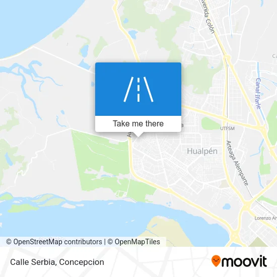 Calle Serbia map