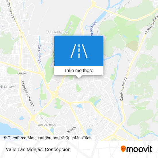 Mapa de Valle Las Monjas