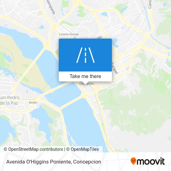 Mapa de Avenida O'Higgins Poniente
