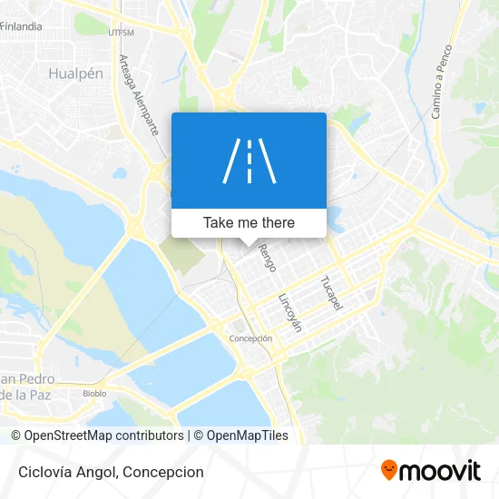 Mapa de Ciclovía Angol