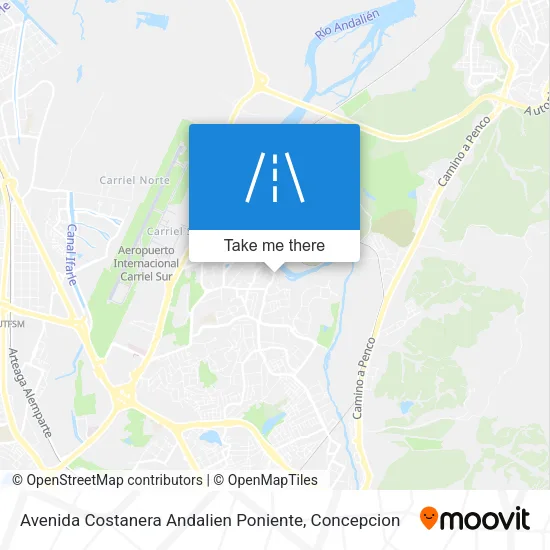 Avenida Costanera Andalien Poniente map