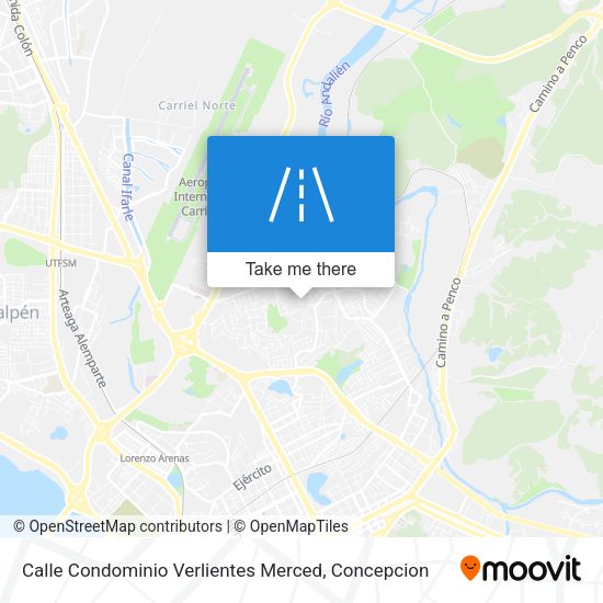Mapa de Calle Condominio Verlientes Merced