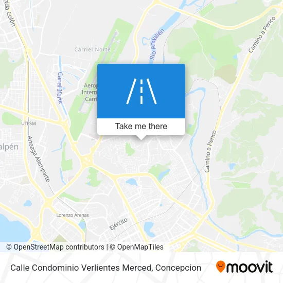 Mapa de Calle Condominio Verlientes Merced