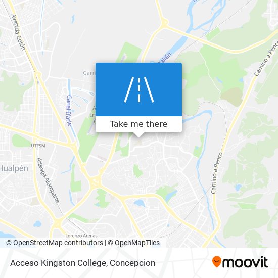 Acceso Kingston College map