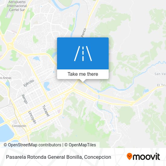 Mapa de Pasarela Rotonda General Bonilla