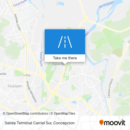 Mapa de Salida Terminal Carriel Sur