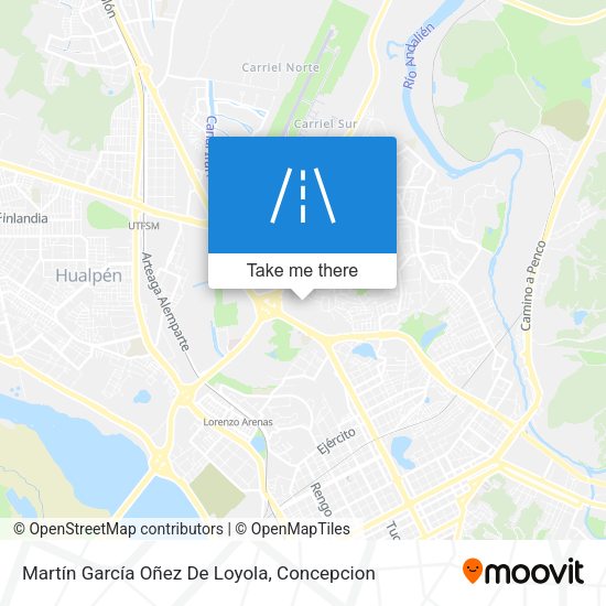 Martín García Oñez De Loyola map