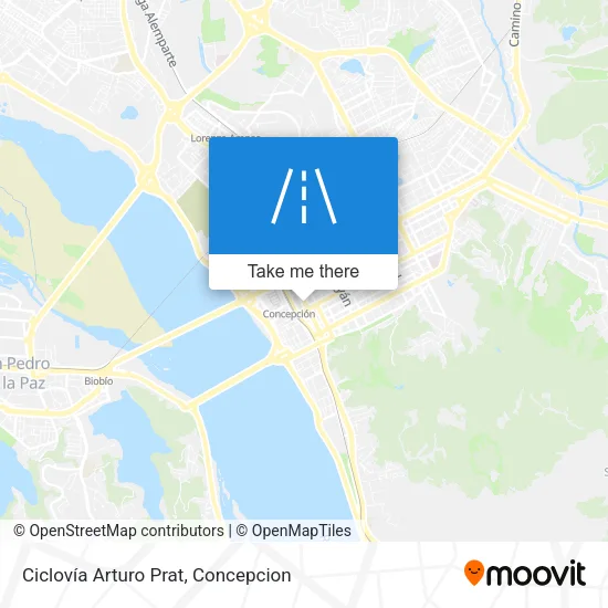 Mapa de Ciclovía Arturo Prat