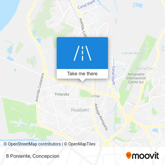 Mapa de 8 Poniente