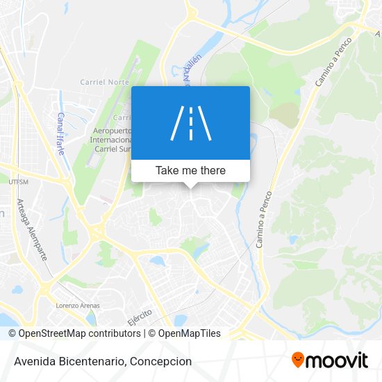 Avenida Bicentenario map