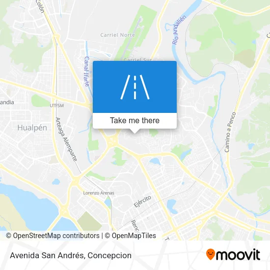 Avenida San Andrés map