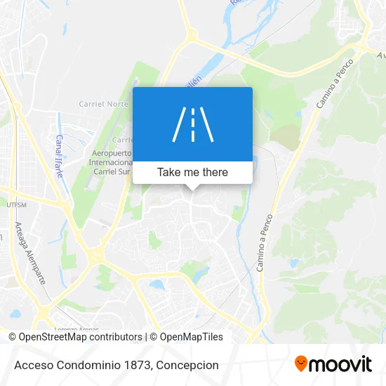 Acceso Condominio 1873 map