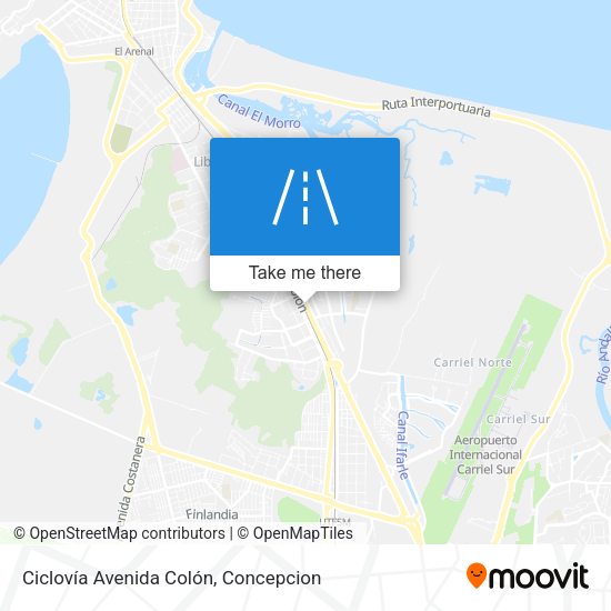 Ciclovía Avenida Colón map