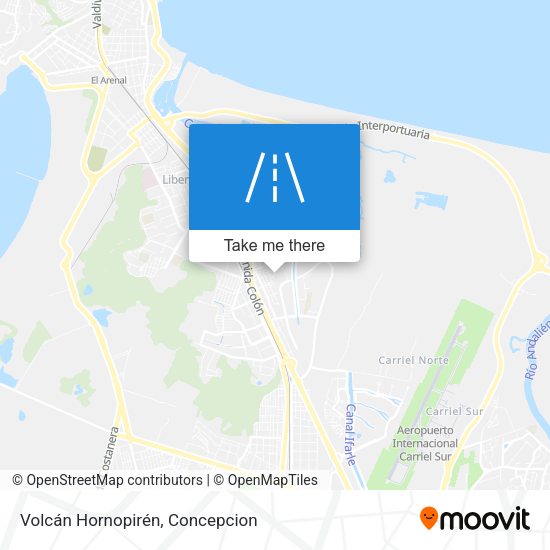 Volcán Hornopirén map
