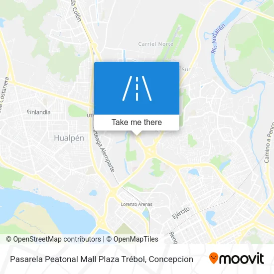 Pasarela Peatonal Mall Plaza Trébol map