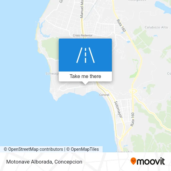 Motonave Alborada map