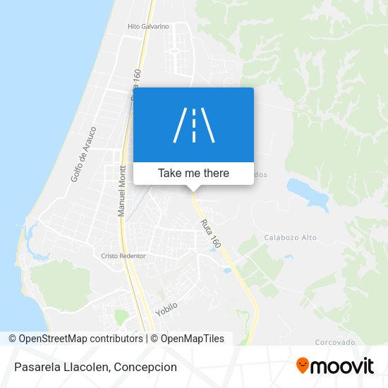 Mapa de Pasarela Llacolen