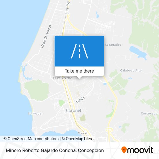 Minero Roberto Gajardo Concha map