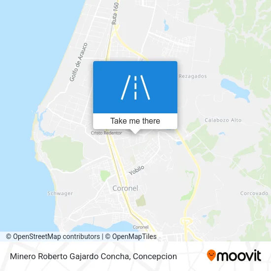 Minero Roberto Gajardo Concha map