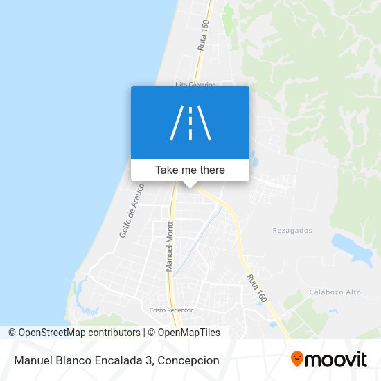 Manuel Blanco Encalada 3 map