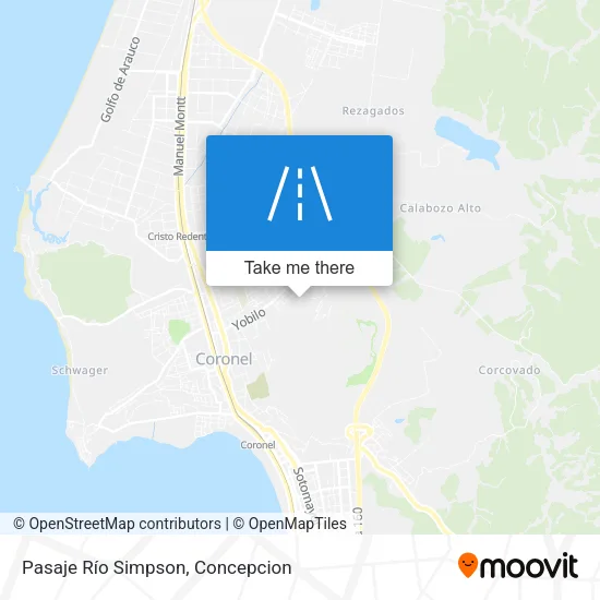 Mapa de Pasaje Río Simpson