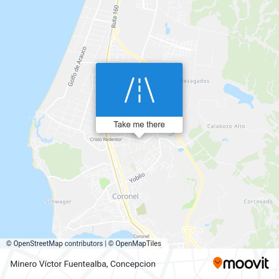 Minero Víctor Fuentealba map
