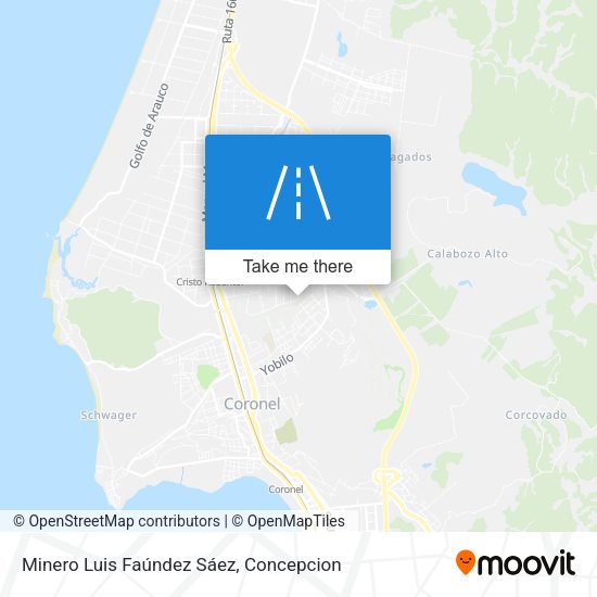 Minero Luis Faúndez Sáez map
