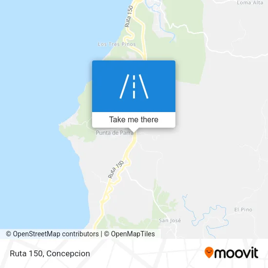 Ruta 150 map