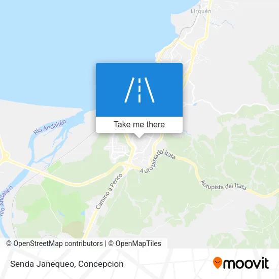 Senda Janequeo map