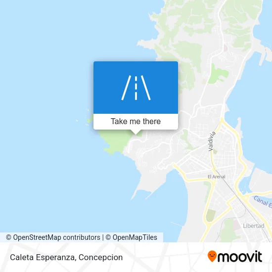 Mapa de Caleta Esperanza