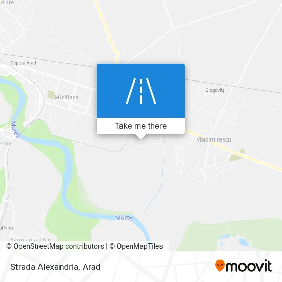 Strada Alexandria map