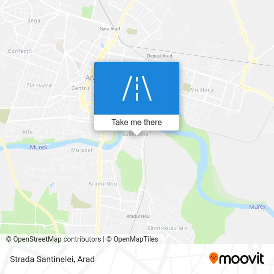 Strada Santinelei map