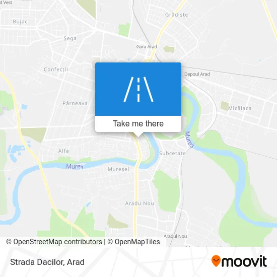 Strada Dacilor map