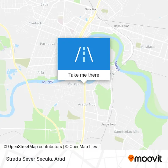 Strada Sever Secula map