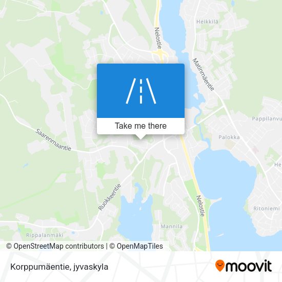 Korppumäentie map