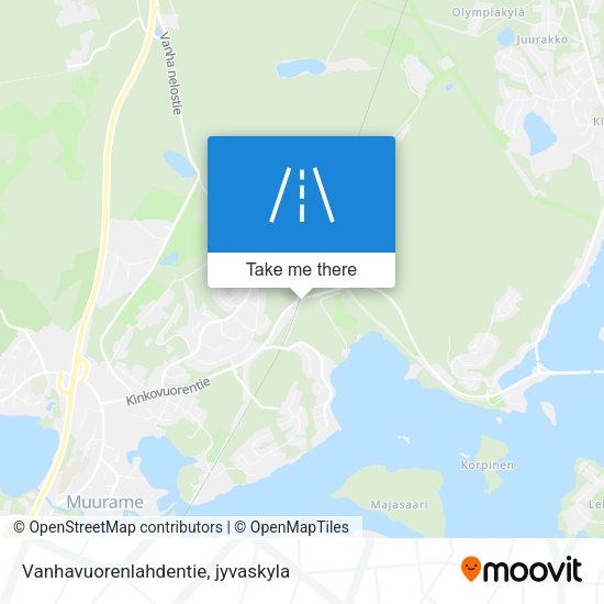 Vanhavuorenlahdentie map