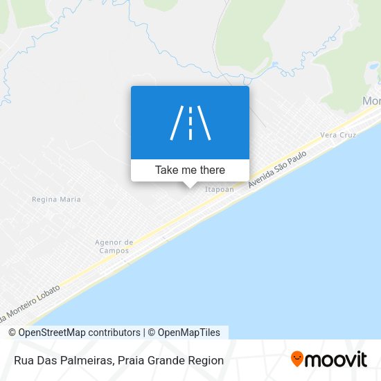 Rua Das Palmeiras map