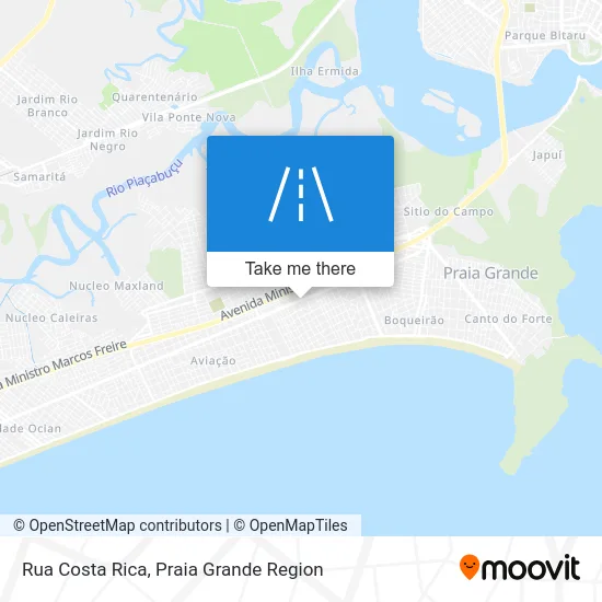 Rua Costa Rica map
