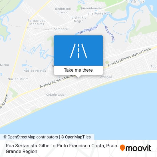 Rua Sertanista Gilberto Pinto Francisco Costa map
