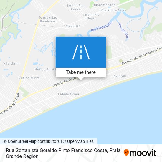 Rua Sertanista Geraldo Pinto Francisco Costa map