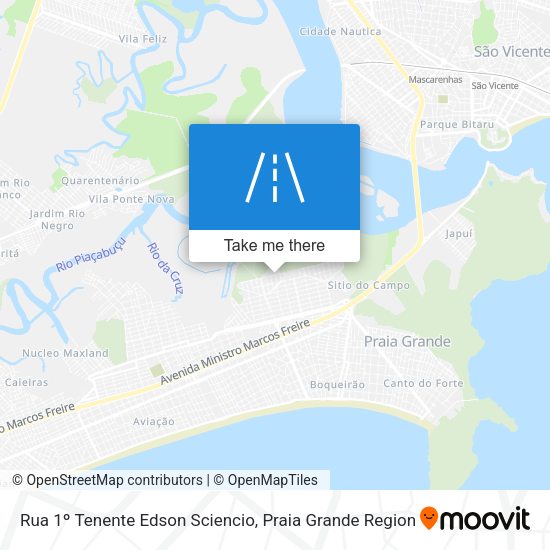 Rua 1º Tenente Edson Sciencio map