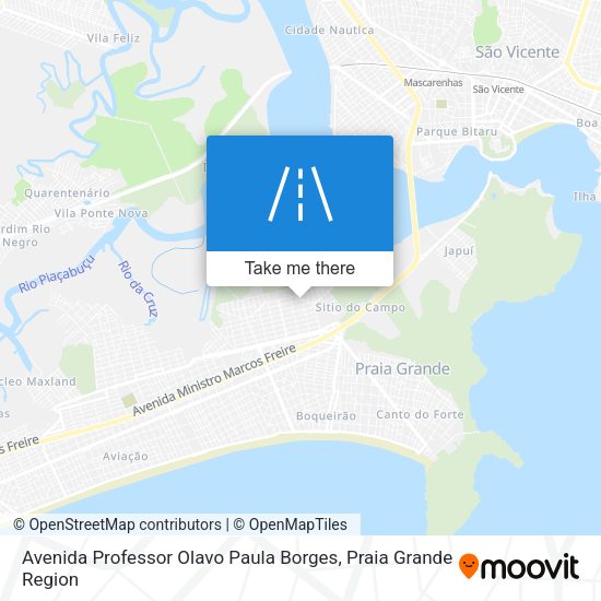 Avenida Professor Olavo Paula Borges map