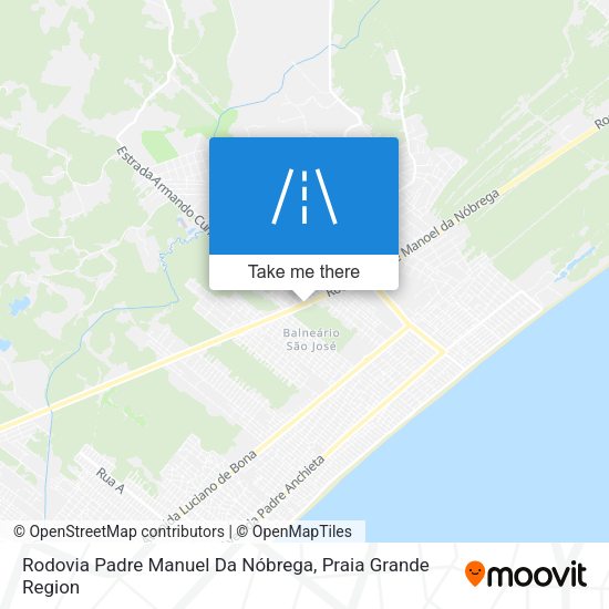 Rodovia Padre Manuel Da Nóbrega map