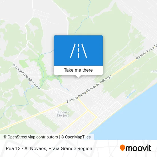 Rua 13 - A. Novaes map