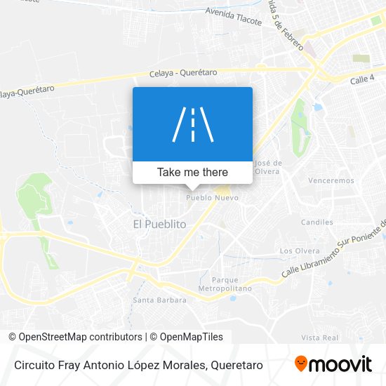 Circuito Fray Antonio López Morales map