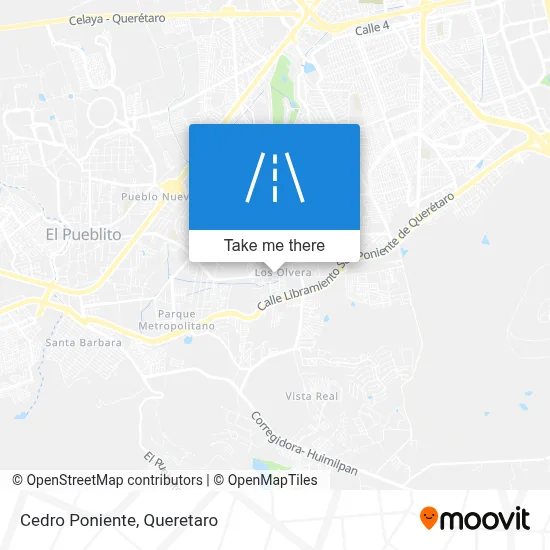 Cedro Poniente map