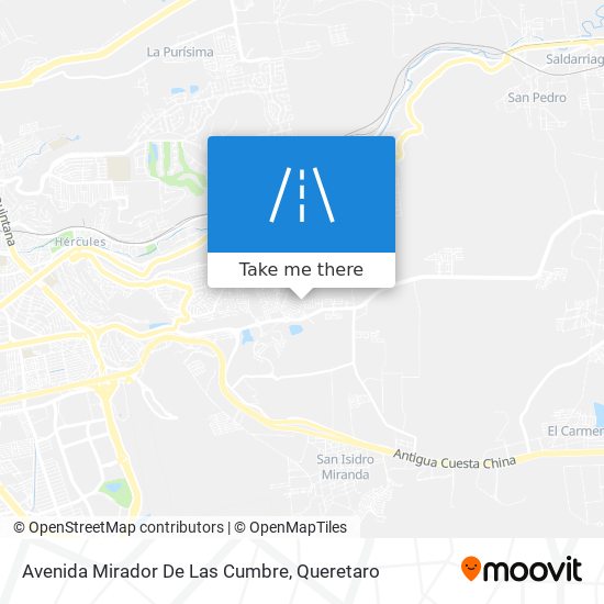 Avenida Mirador De Las Cumbre map